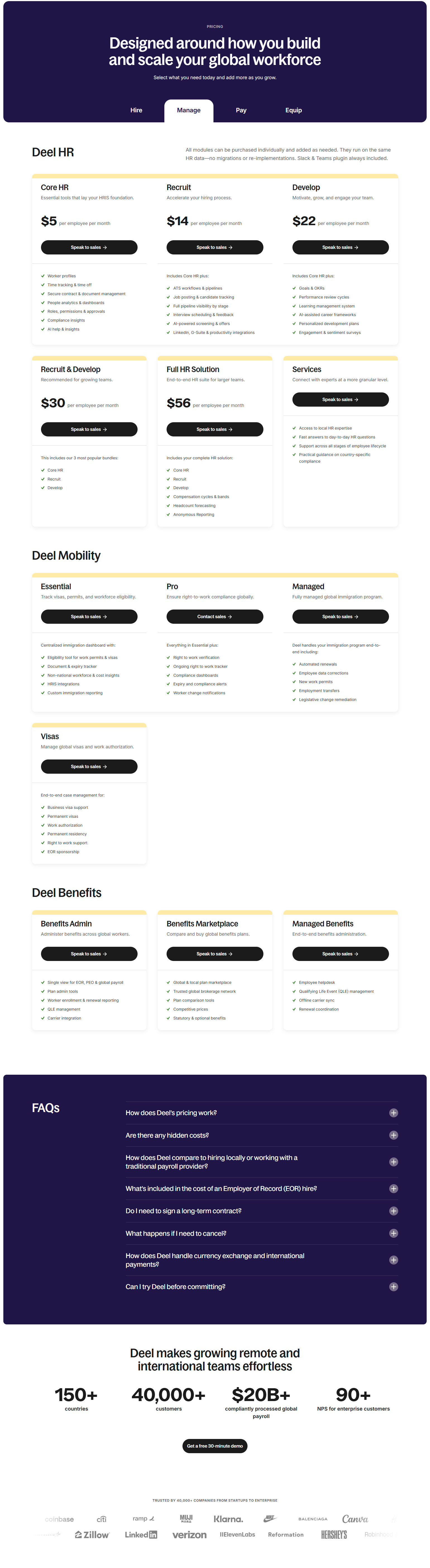Pricing Page @Deel