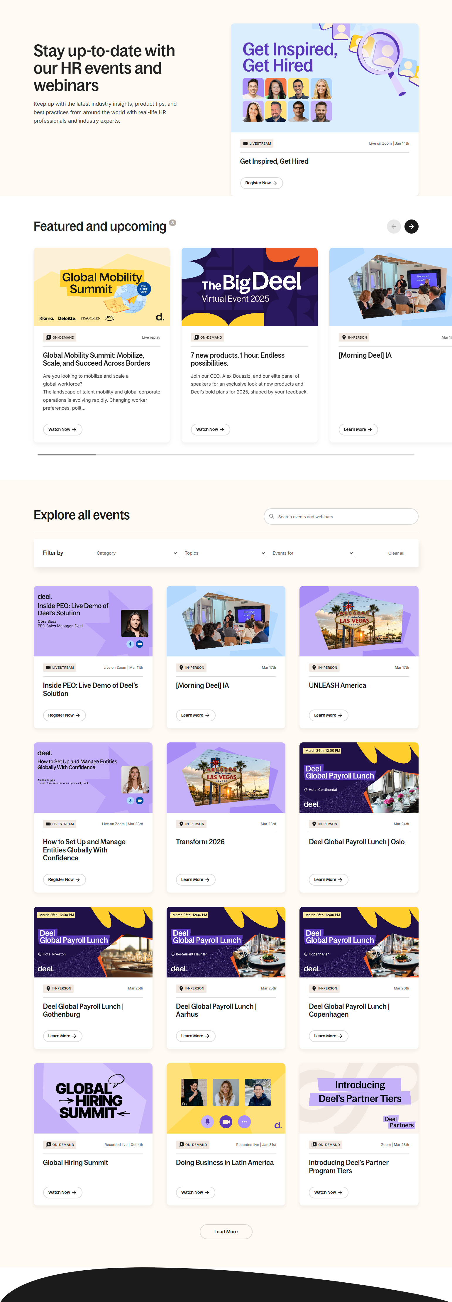 Events / Webinars @Deel
