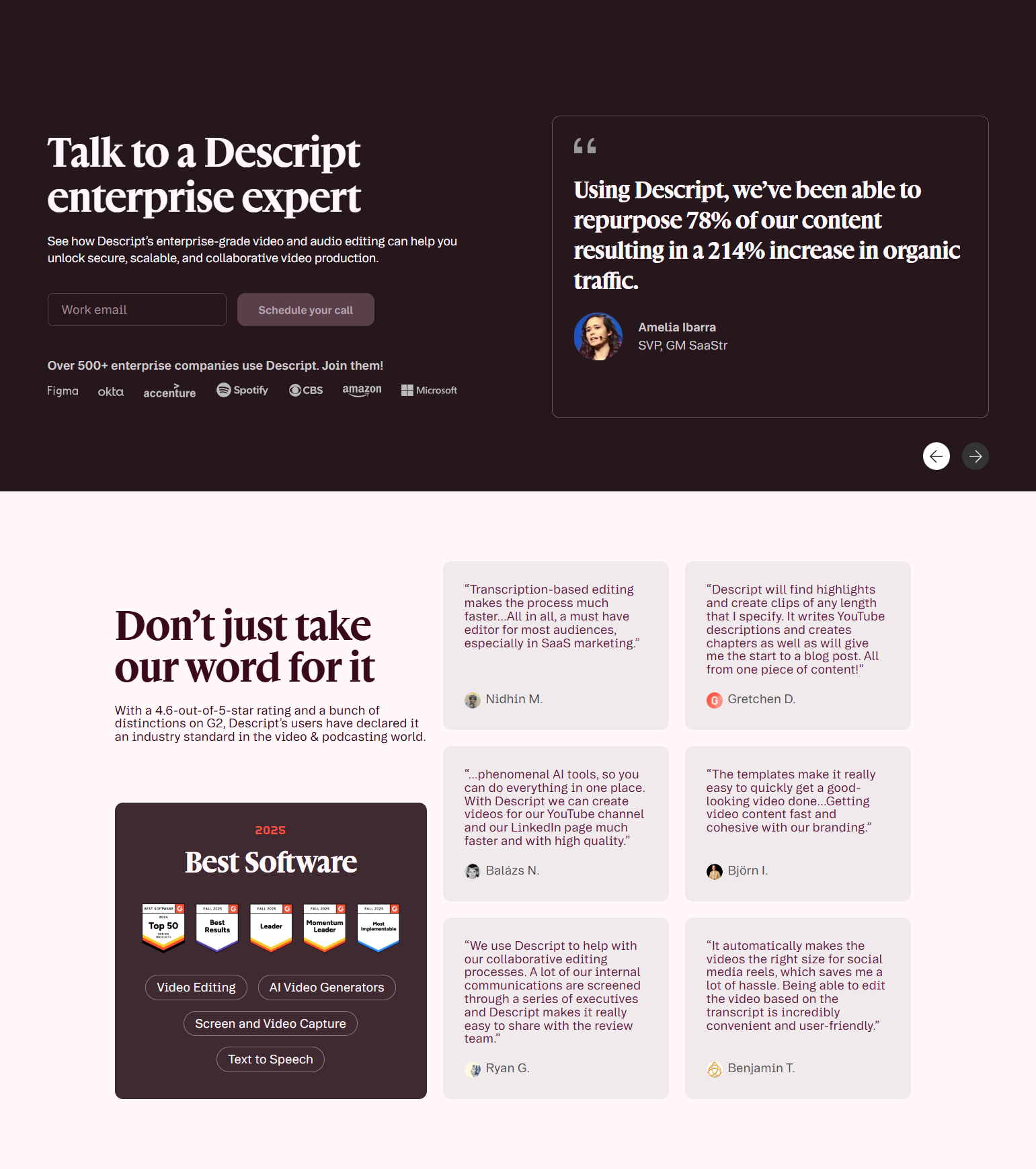 Contact Sales @Descript