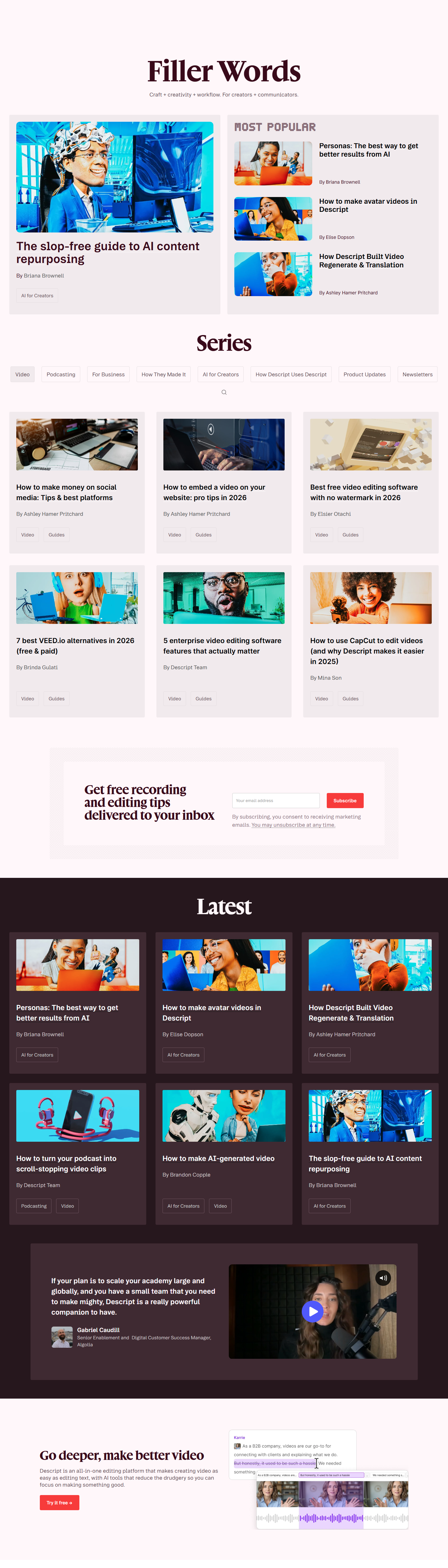 Blog Index @Descript