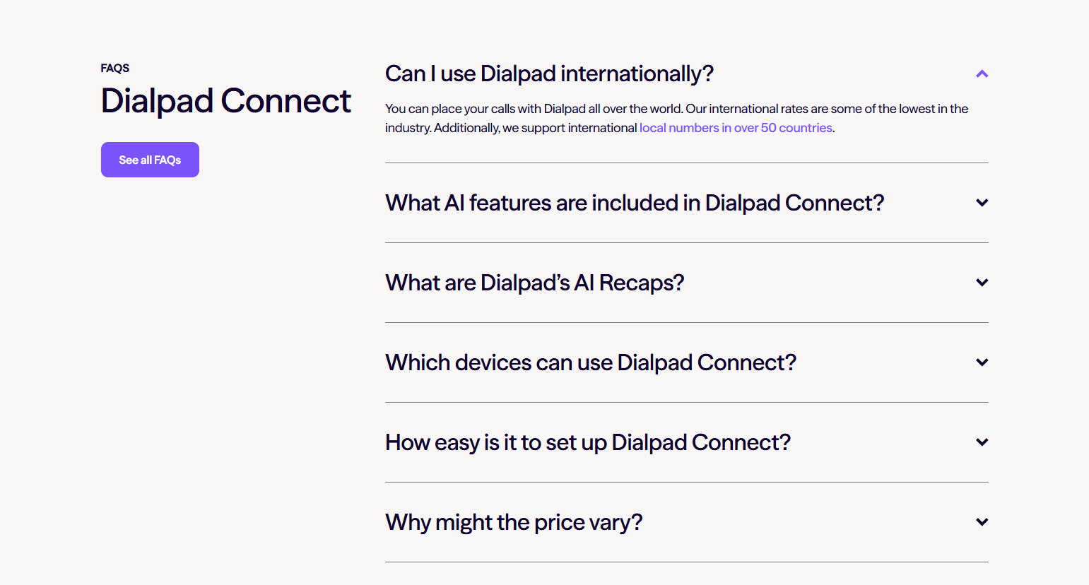 FAQ @Dialpad