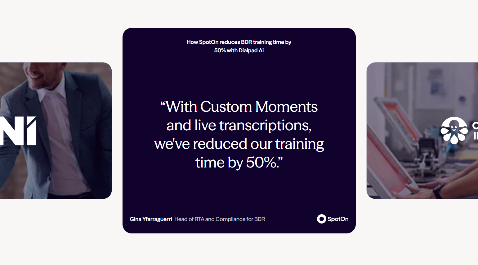 Testimonials Section @Dialpad