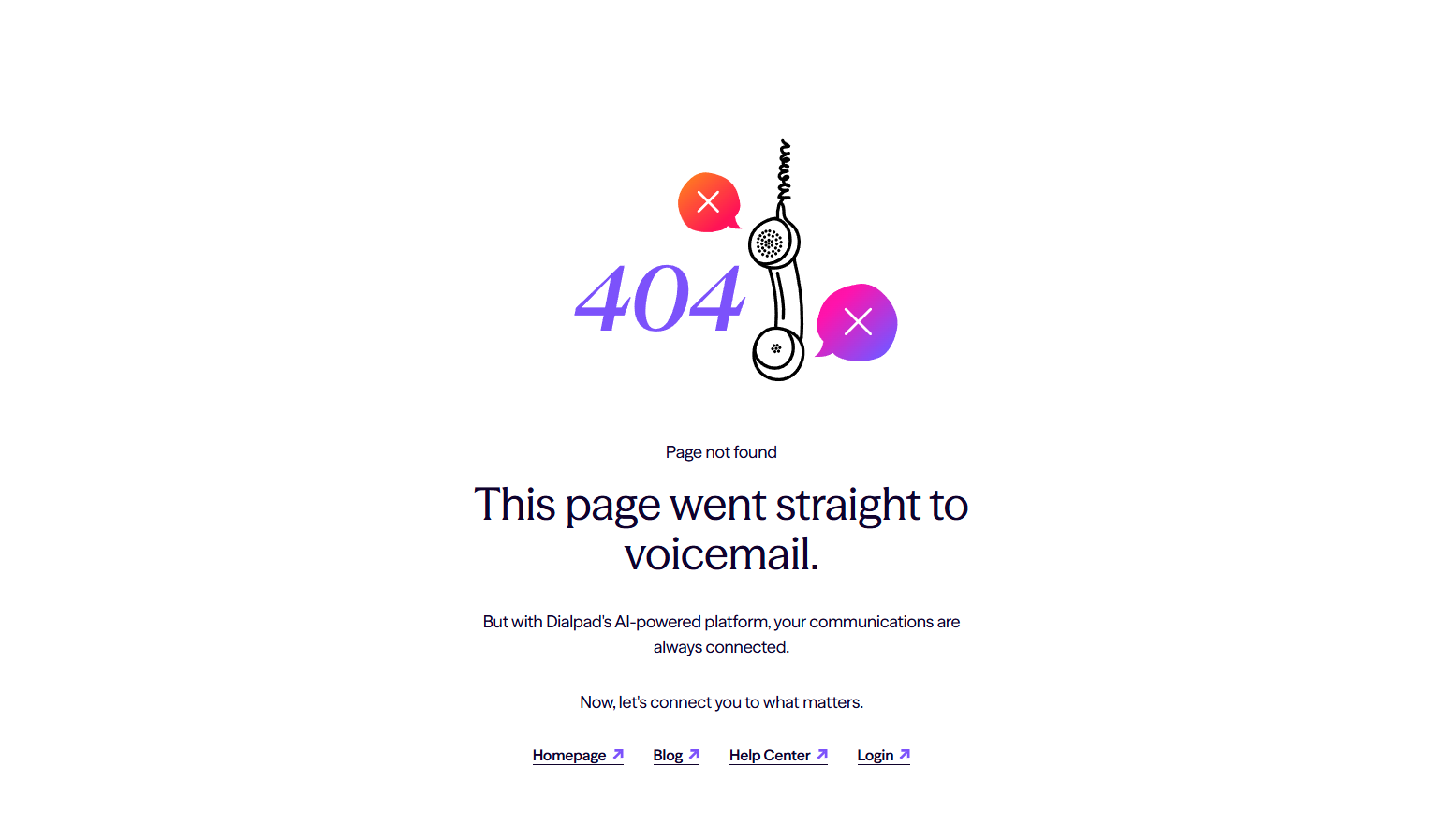 404 Error @Dialpad