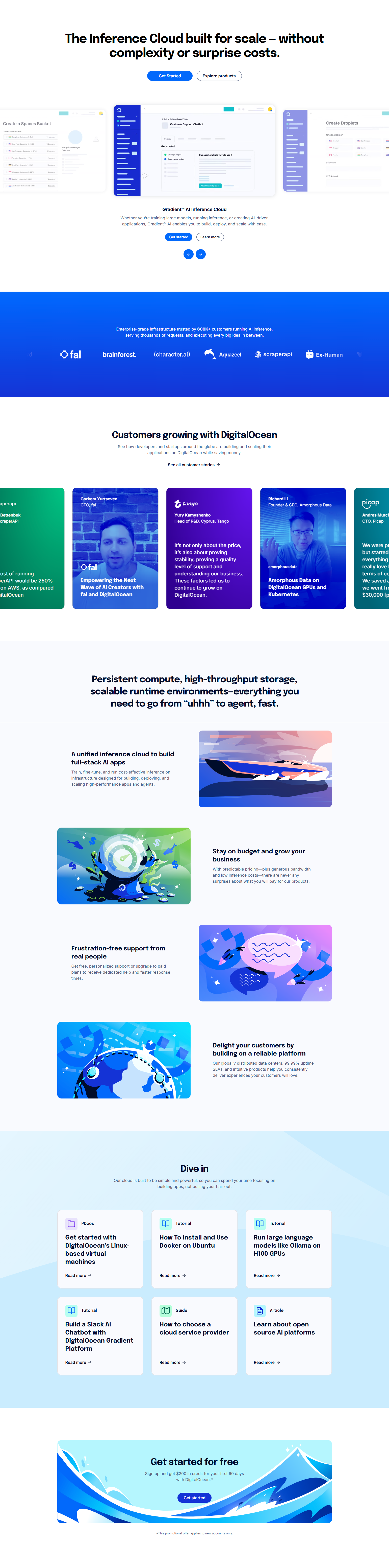 Landing Page @DigitalOcean