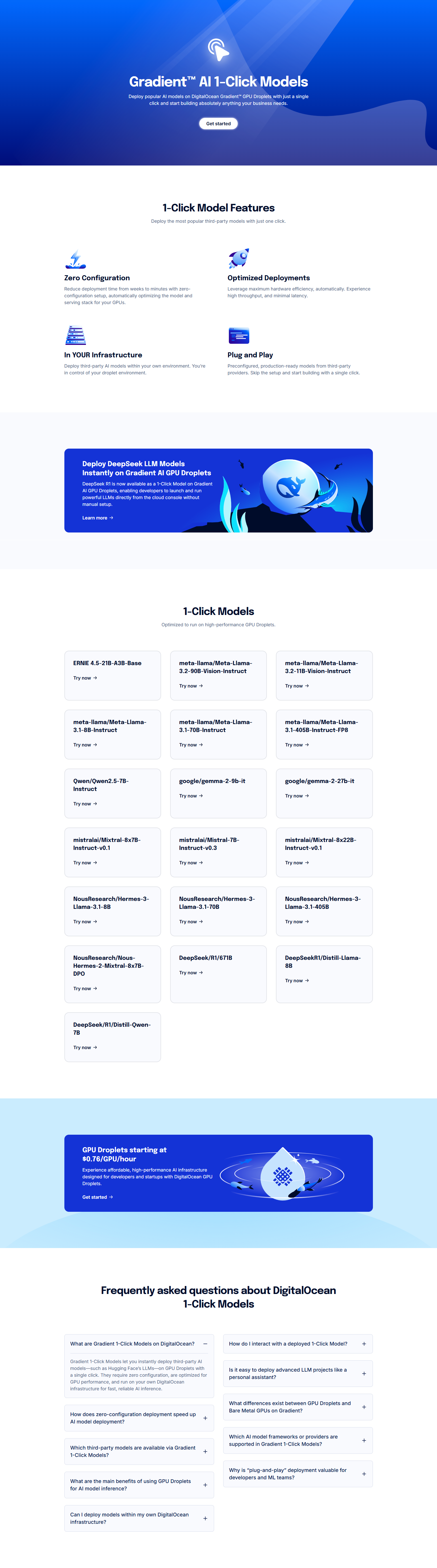 Product Page @DigitalOcean