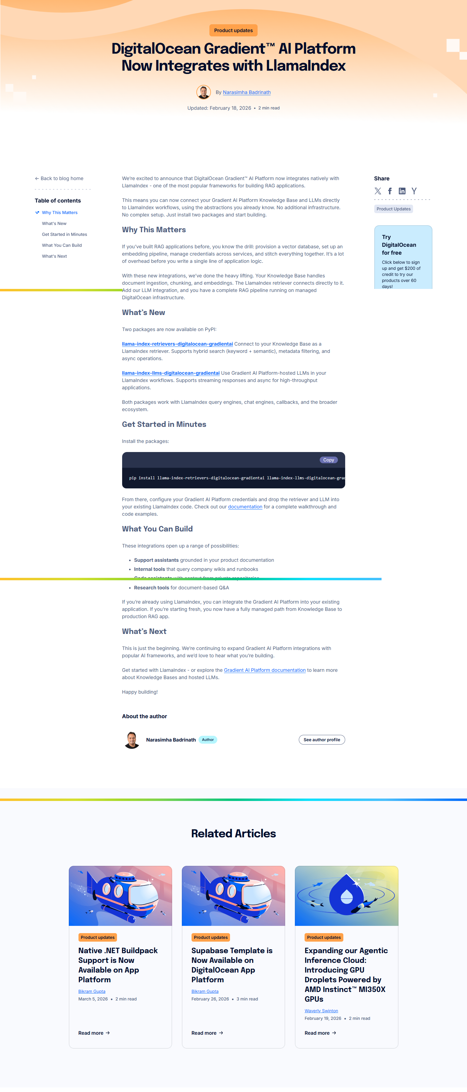 Blog Post @DigitalOcean