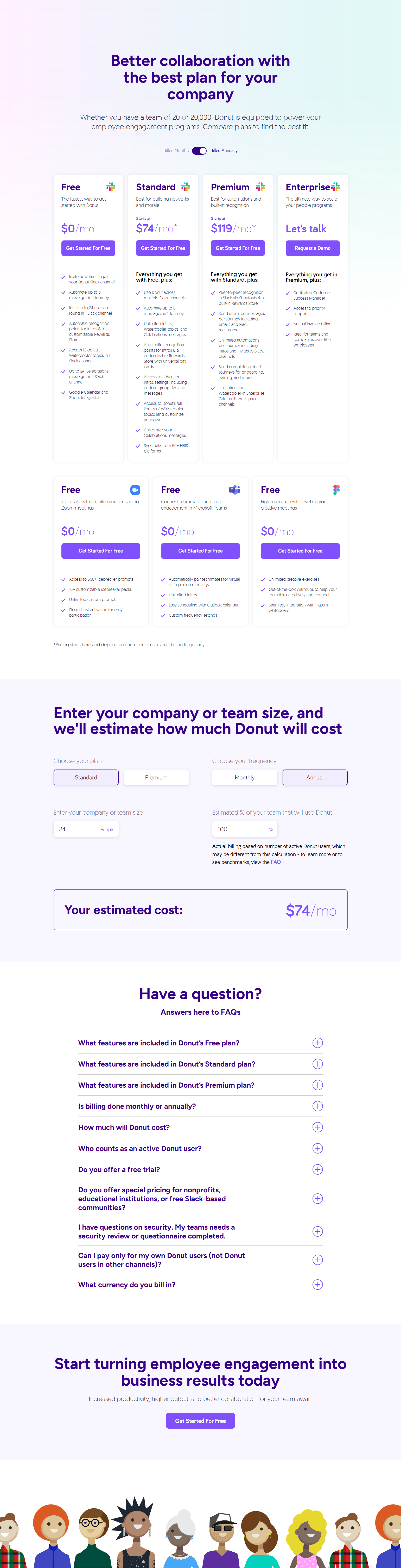 Pricing Page @Donut