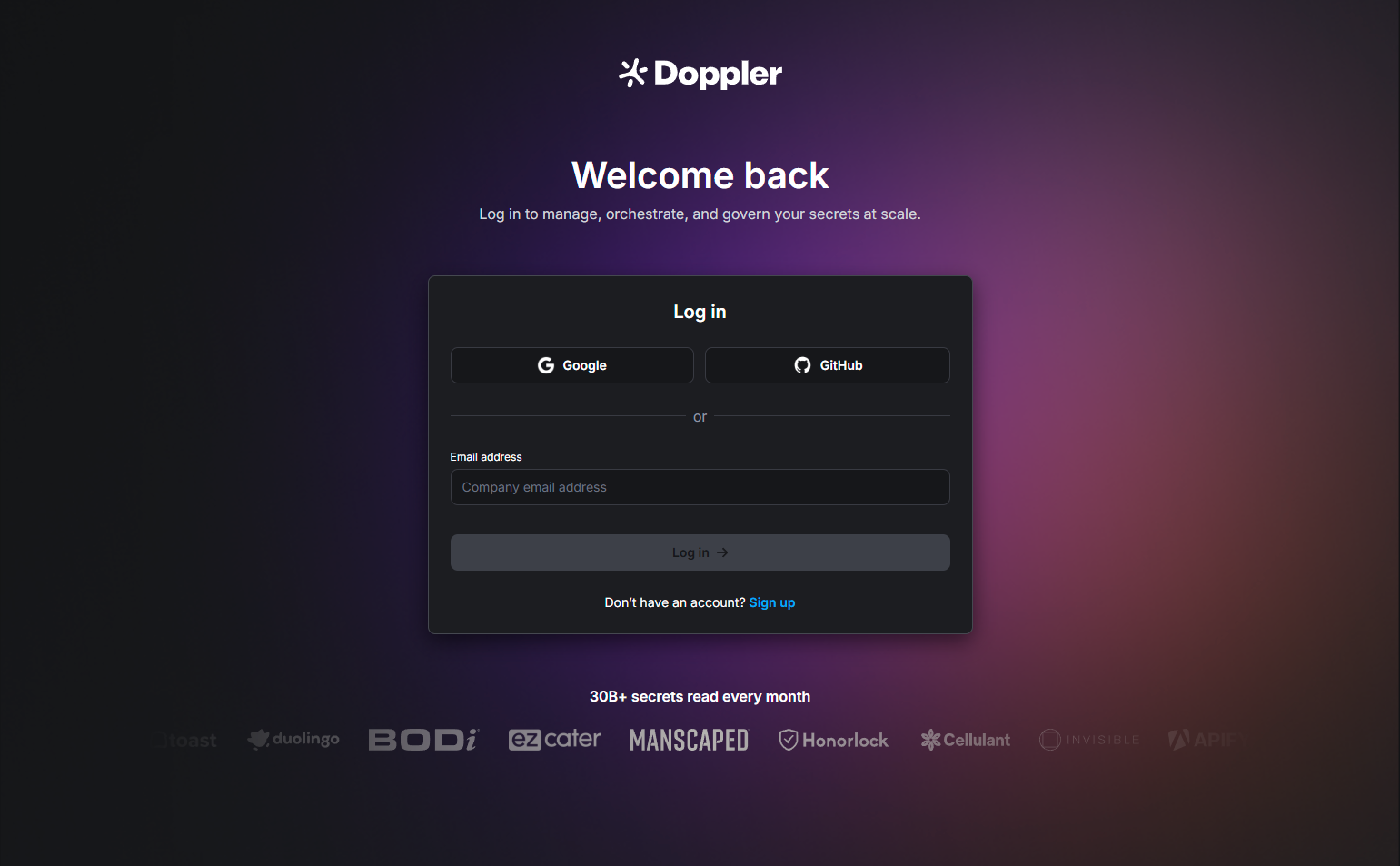 Login @Doppler