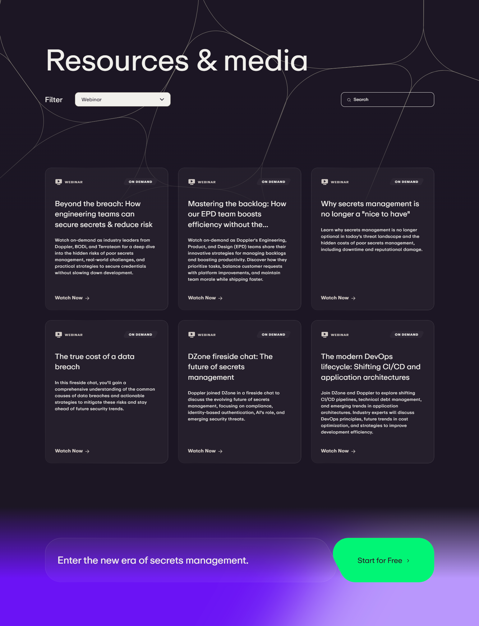 Events / Webinars @Doppler