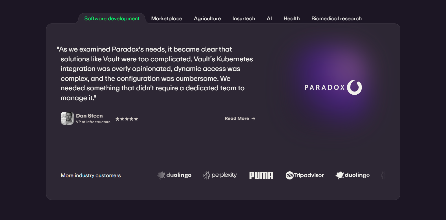 Testimonials Section @Doppler