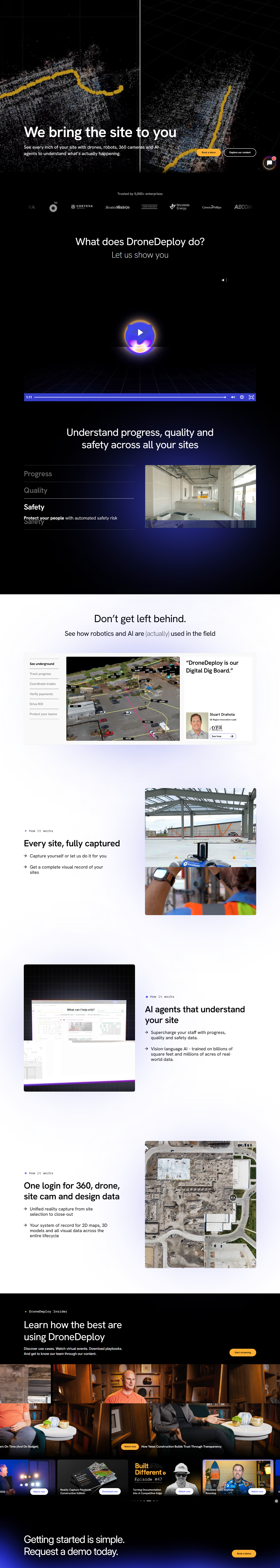 Landing Page @DroneDeploy