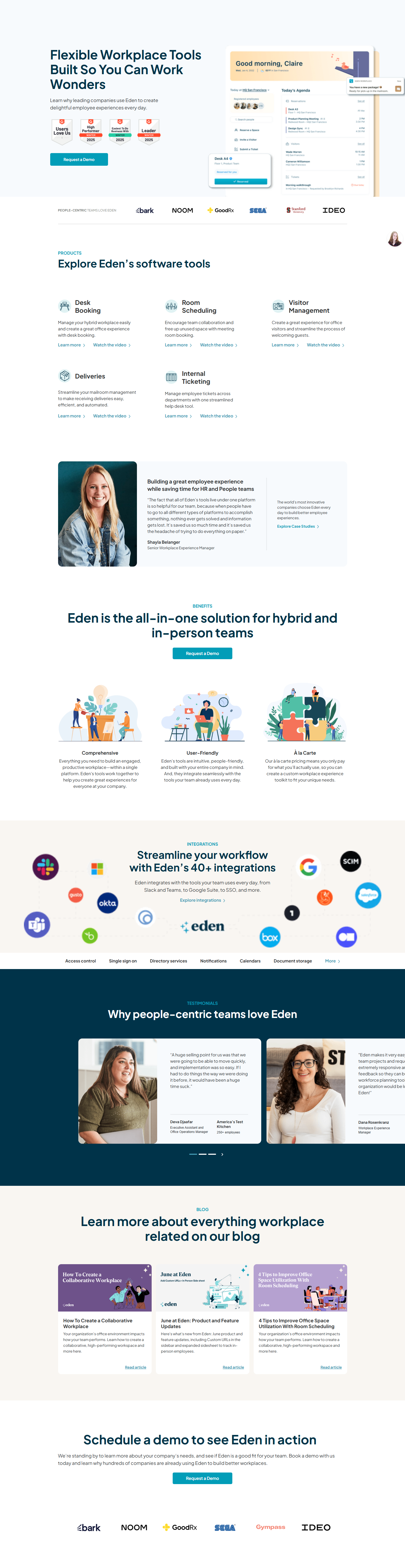 Landing Page @Eden Tech
