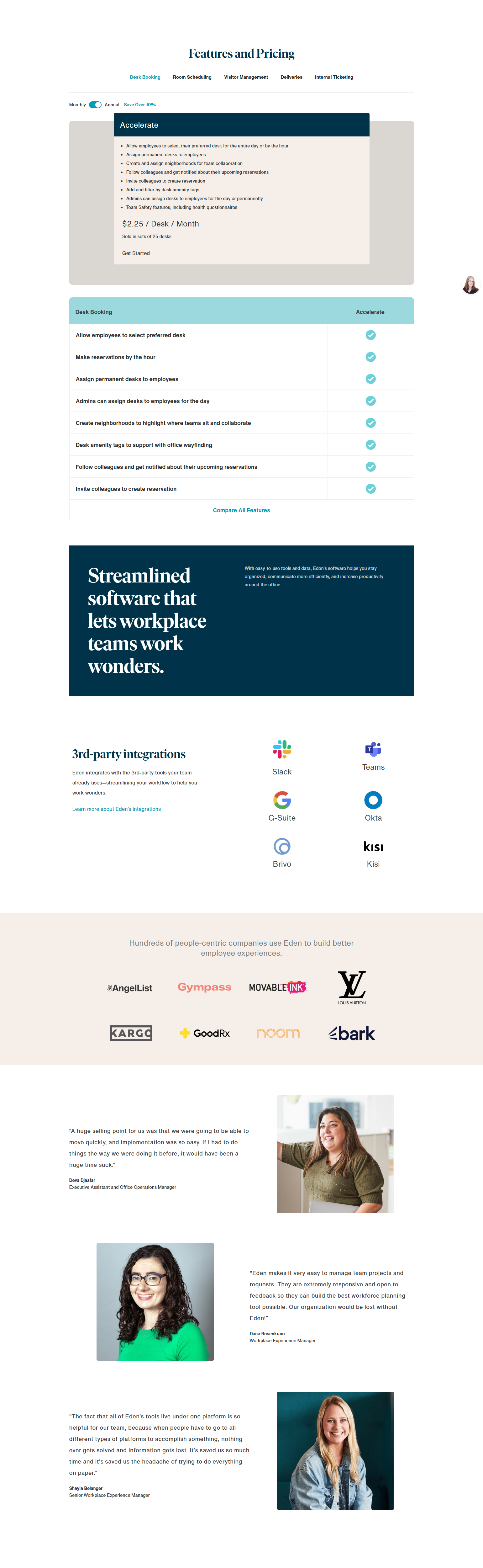 Pricing Page @Eden Tech