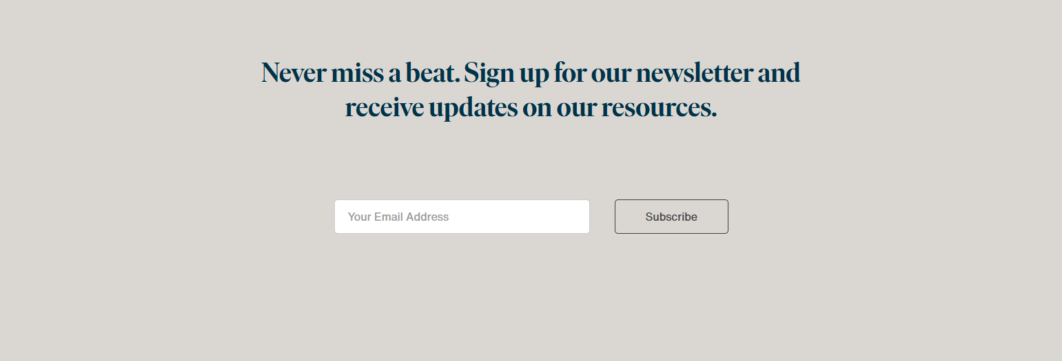Newsletter Signup @Eden Tech