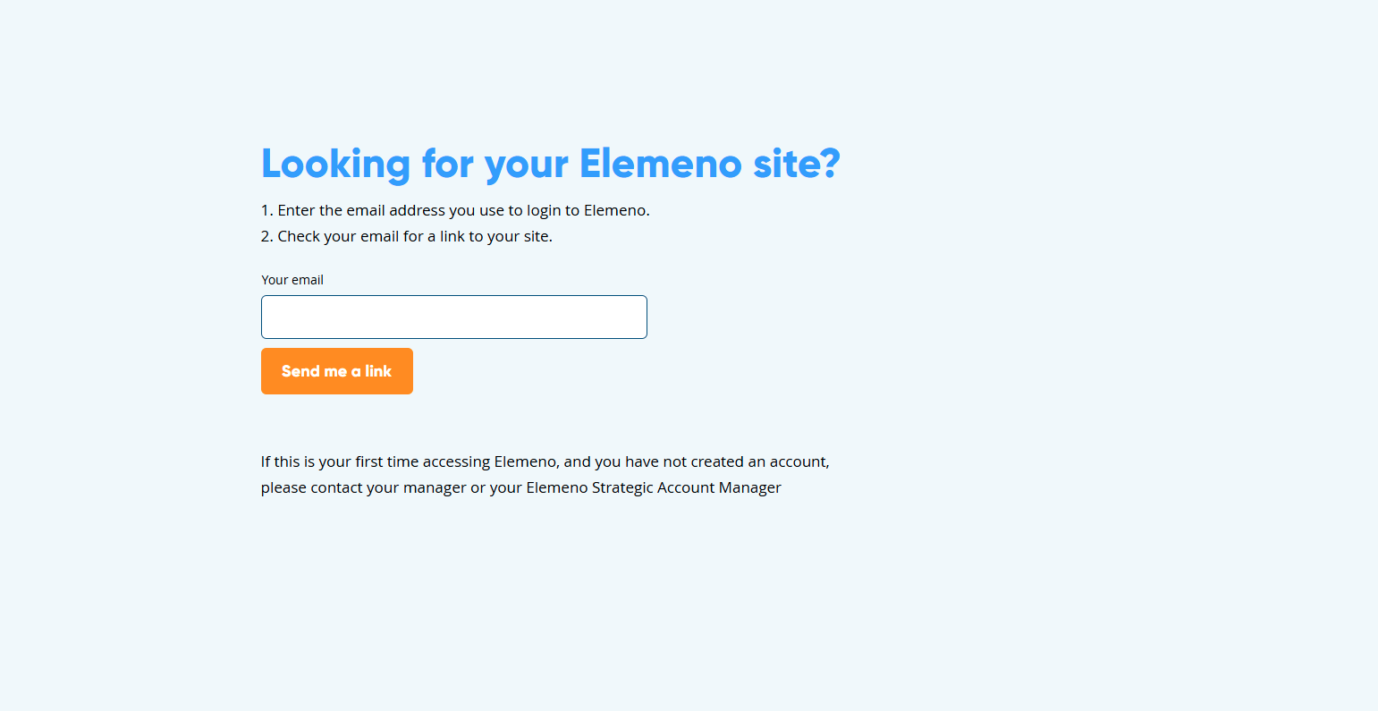 Login @Elemeno Health