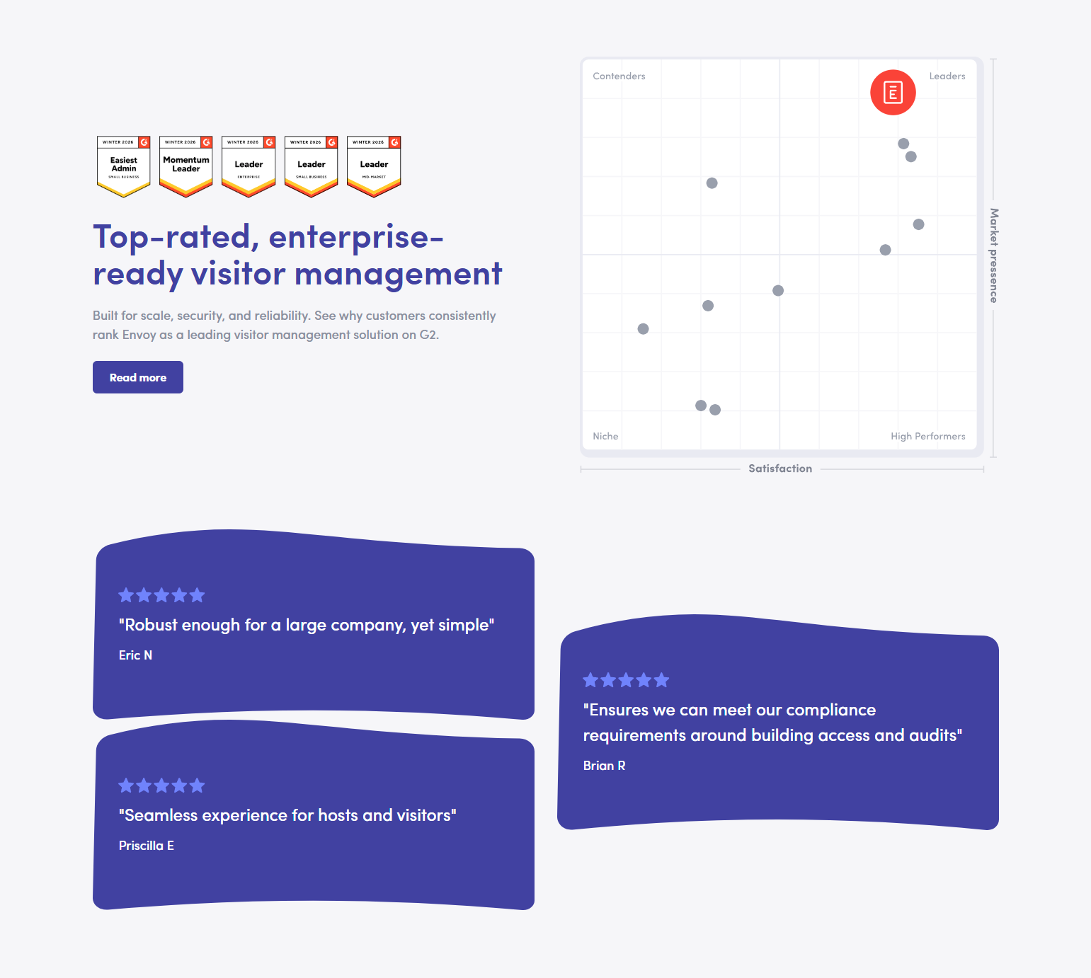 Testimonials Section @Envoy