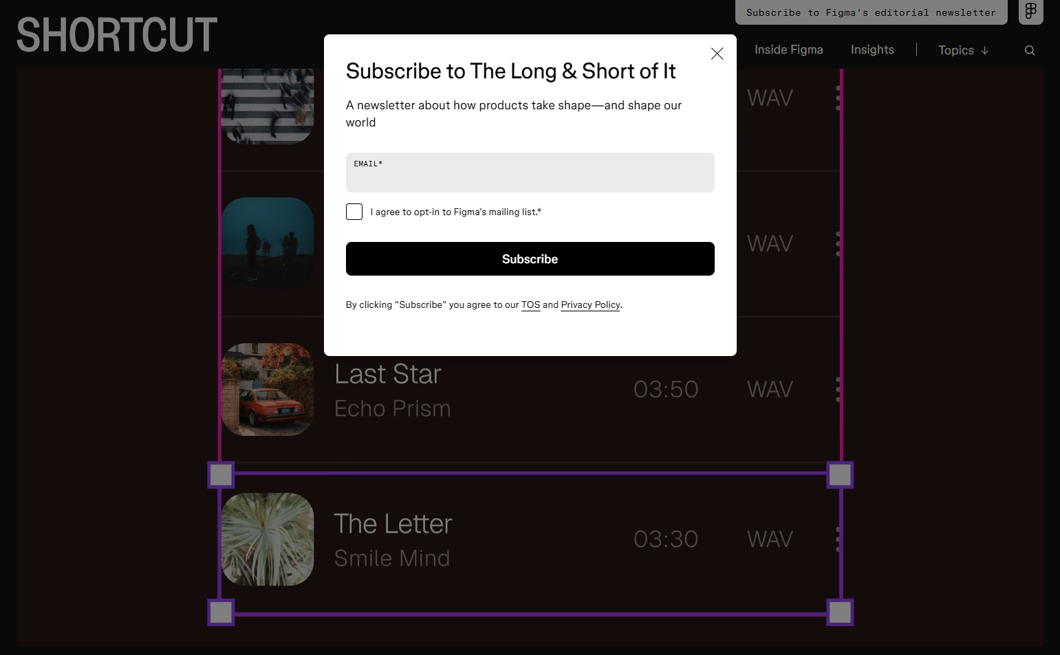 Newsletter Signup @Figma