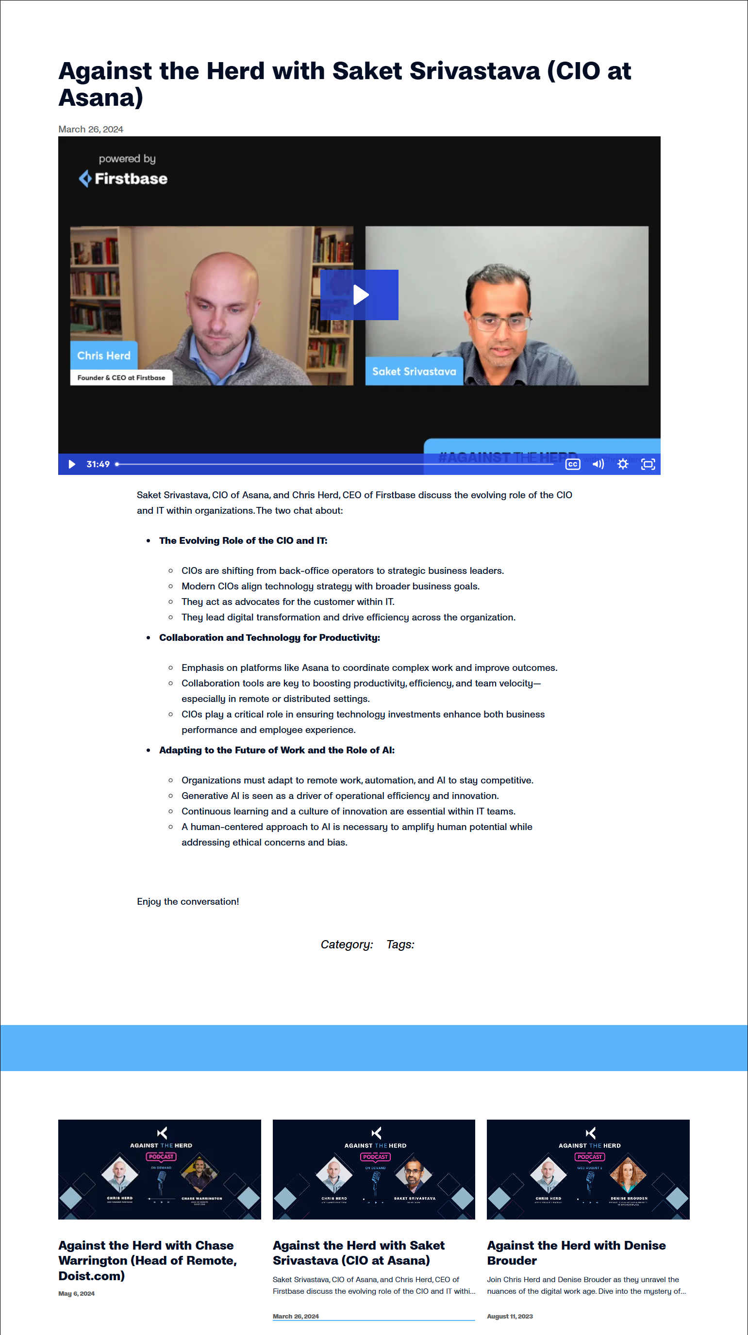 Blog Post @Firstbase