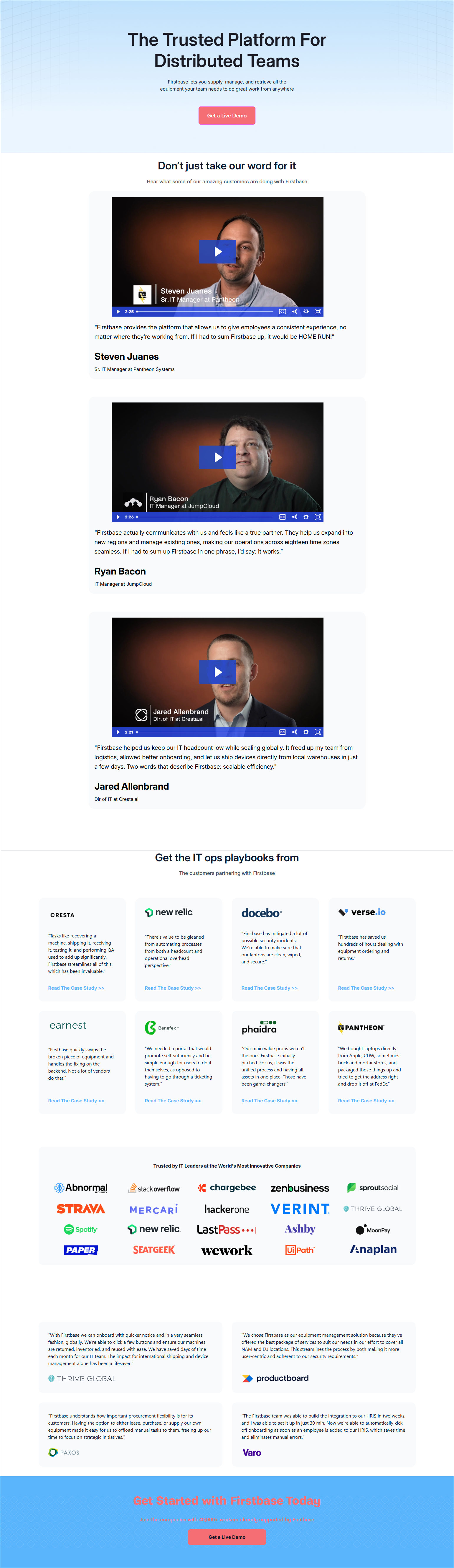 Case Study Index @Firstbase