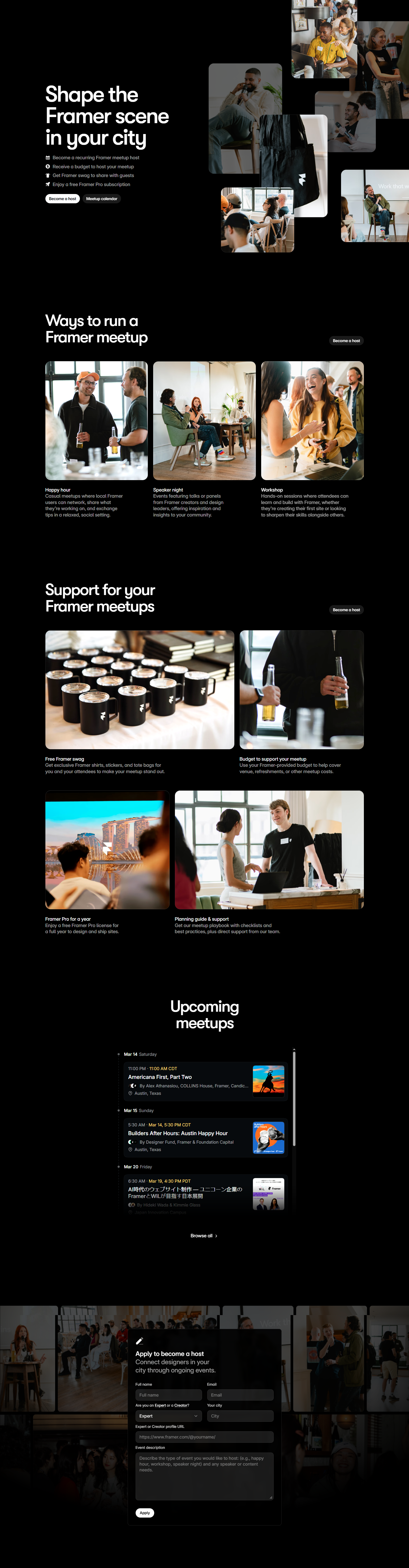 Events / Webinars @Framer