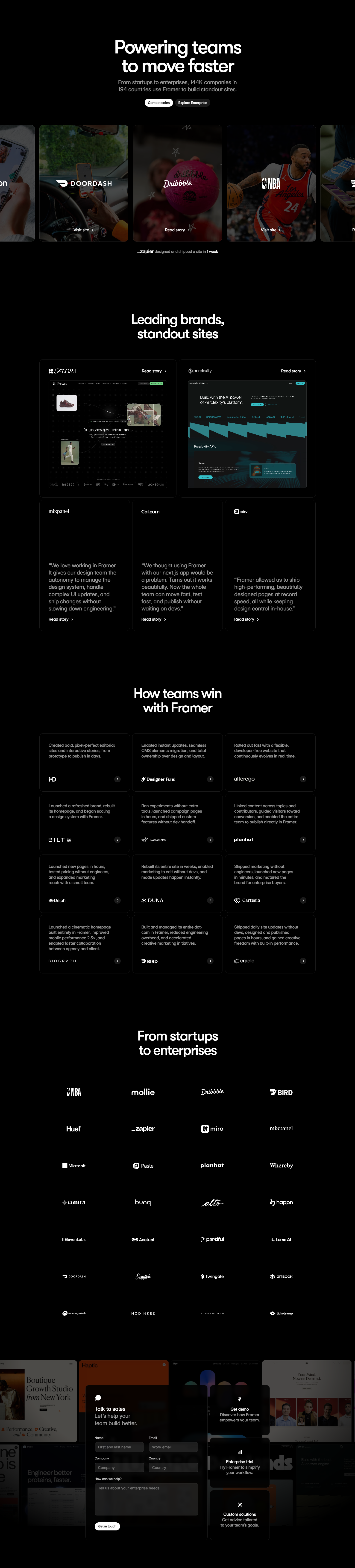 Case Study Index @Framer