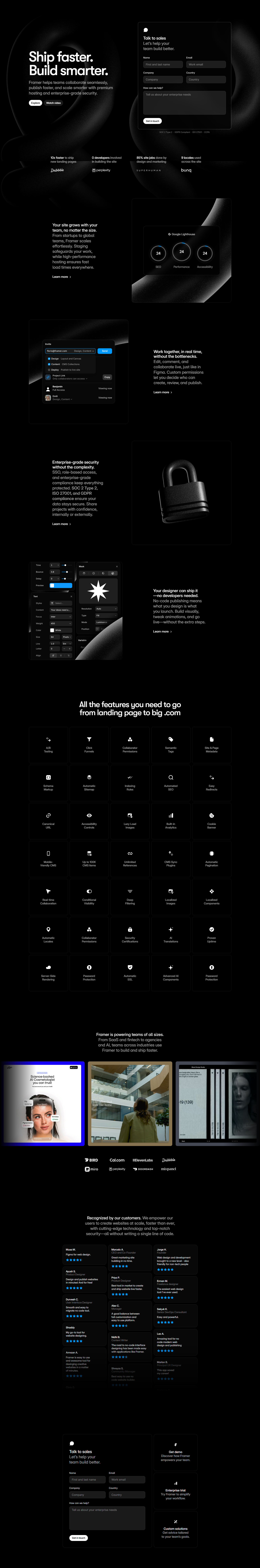 Contact Sales @Framer