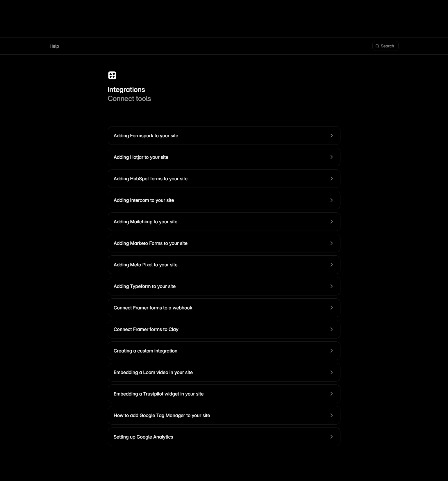 Integrations @Framer