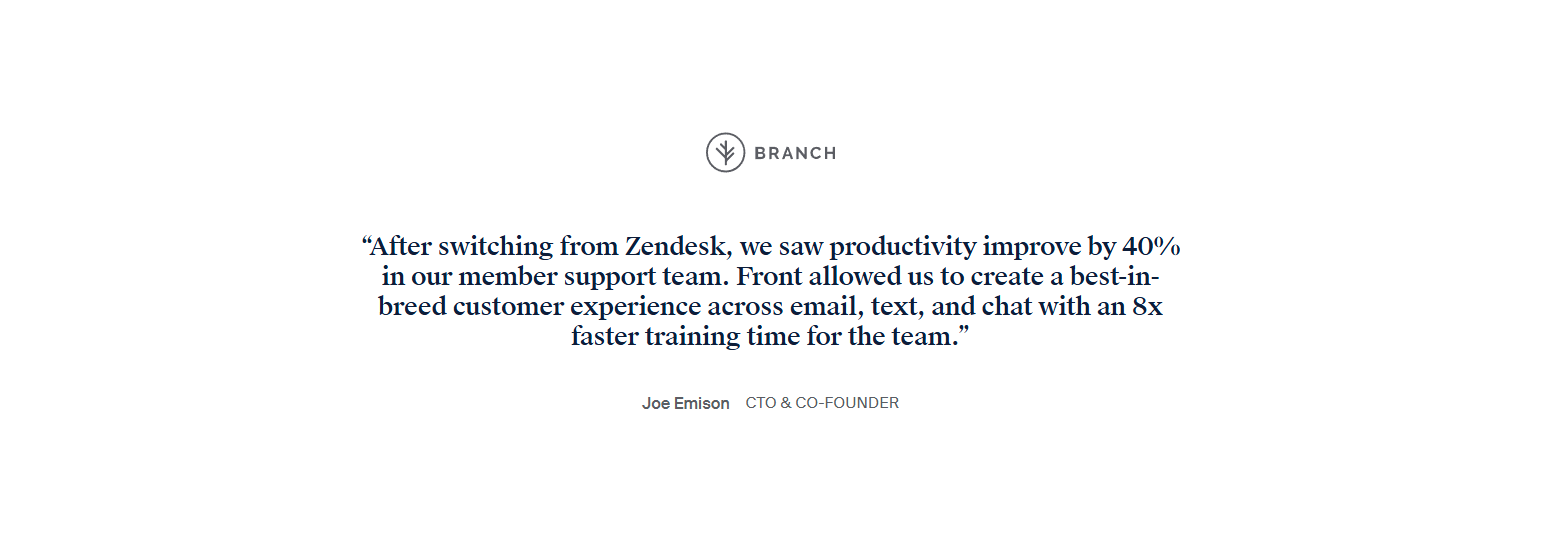 Testimonials Section @Front