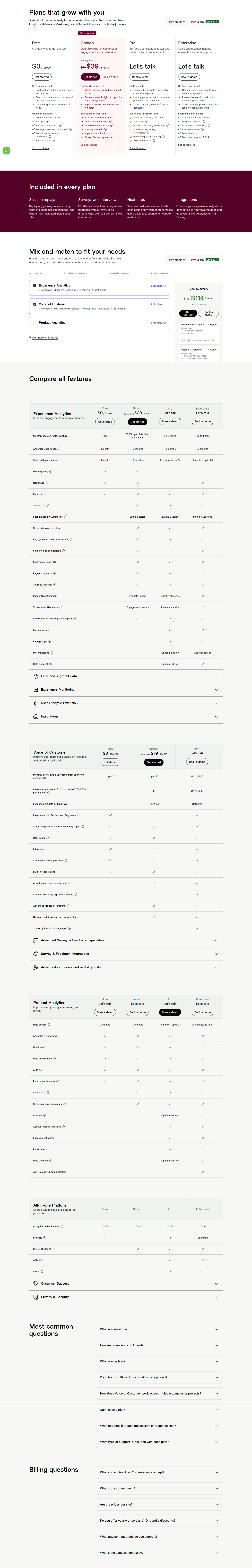 Pricing Page @Hotjar
