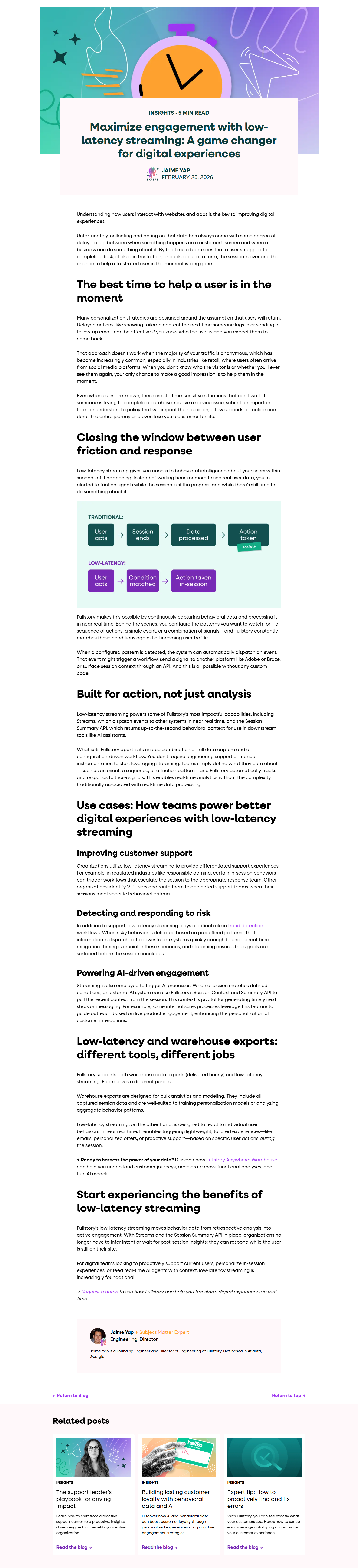 Blog Post @FullStory