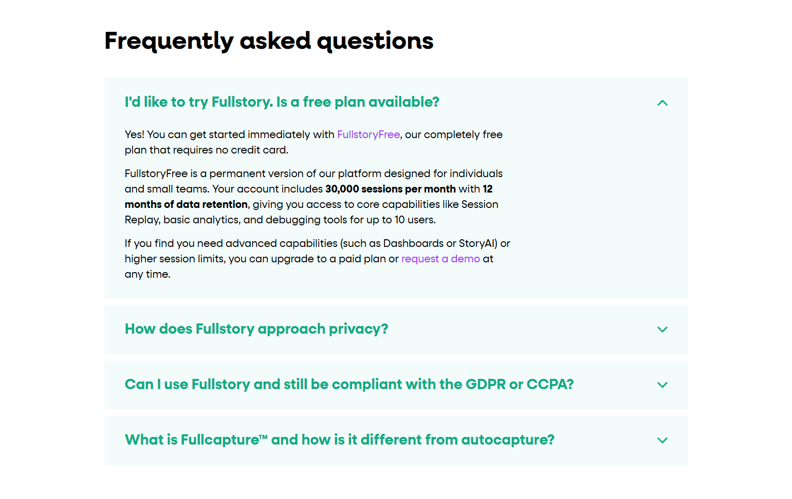 FAQ @FullStory