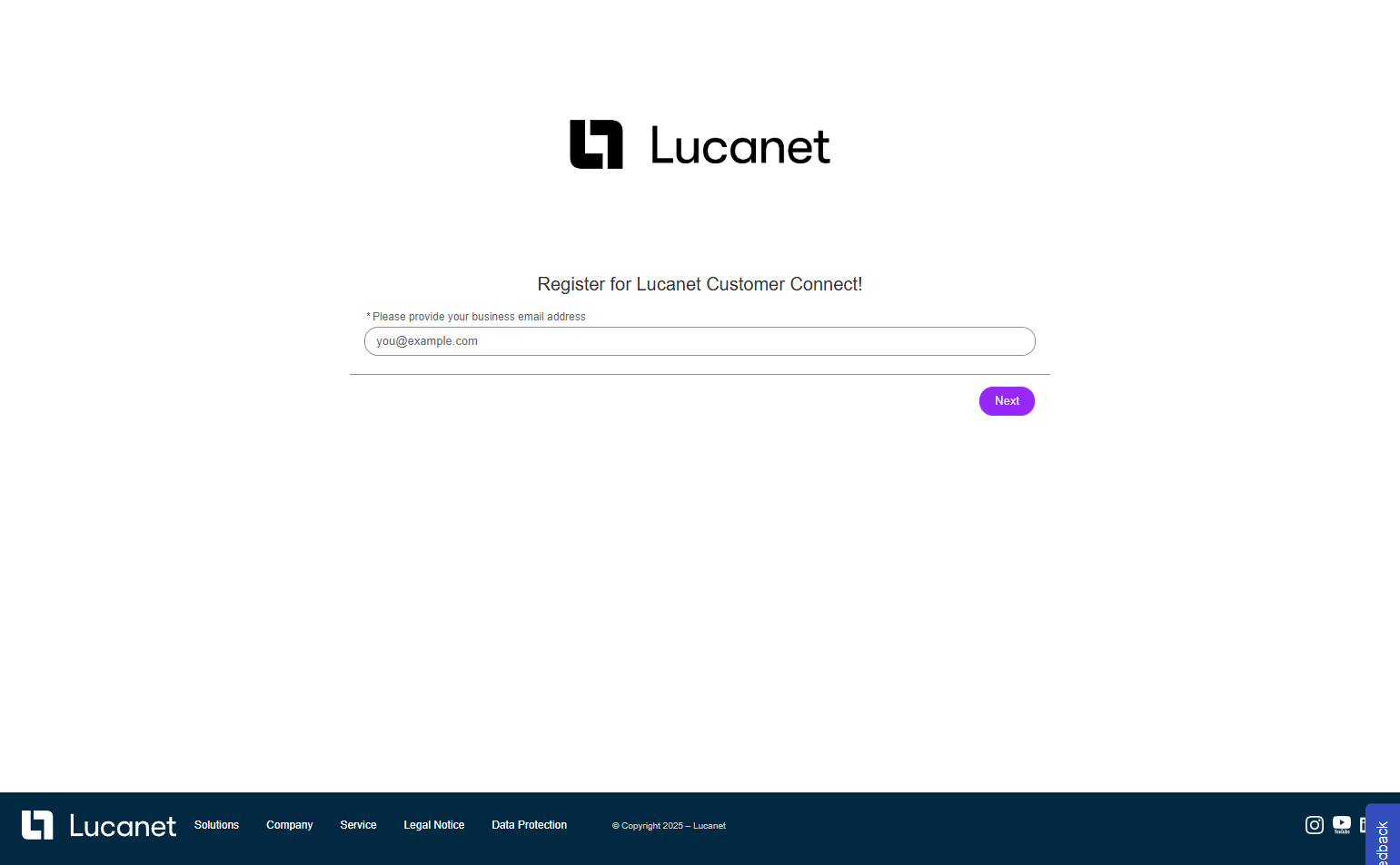 Signup @LucaNet