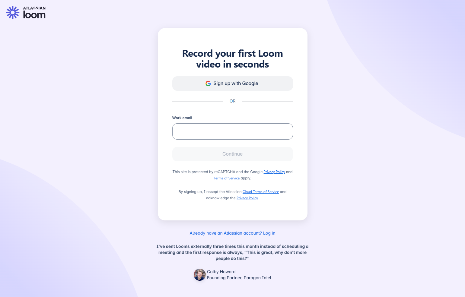 Signup @Loom