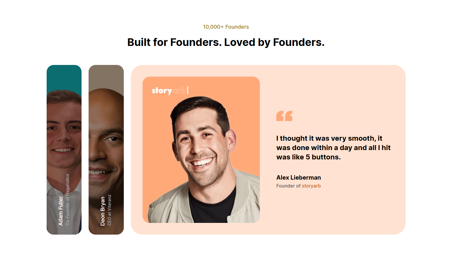 Testimonials Section @Doola