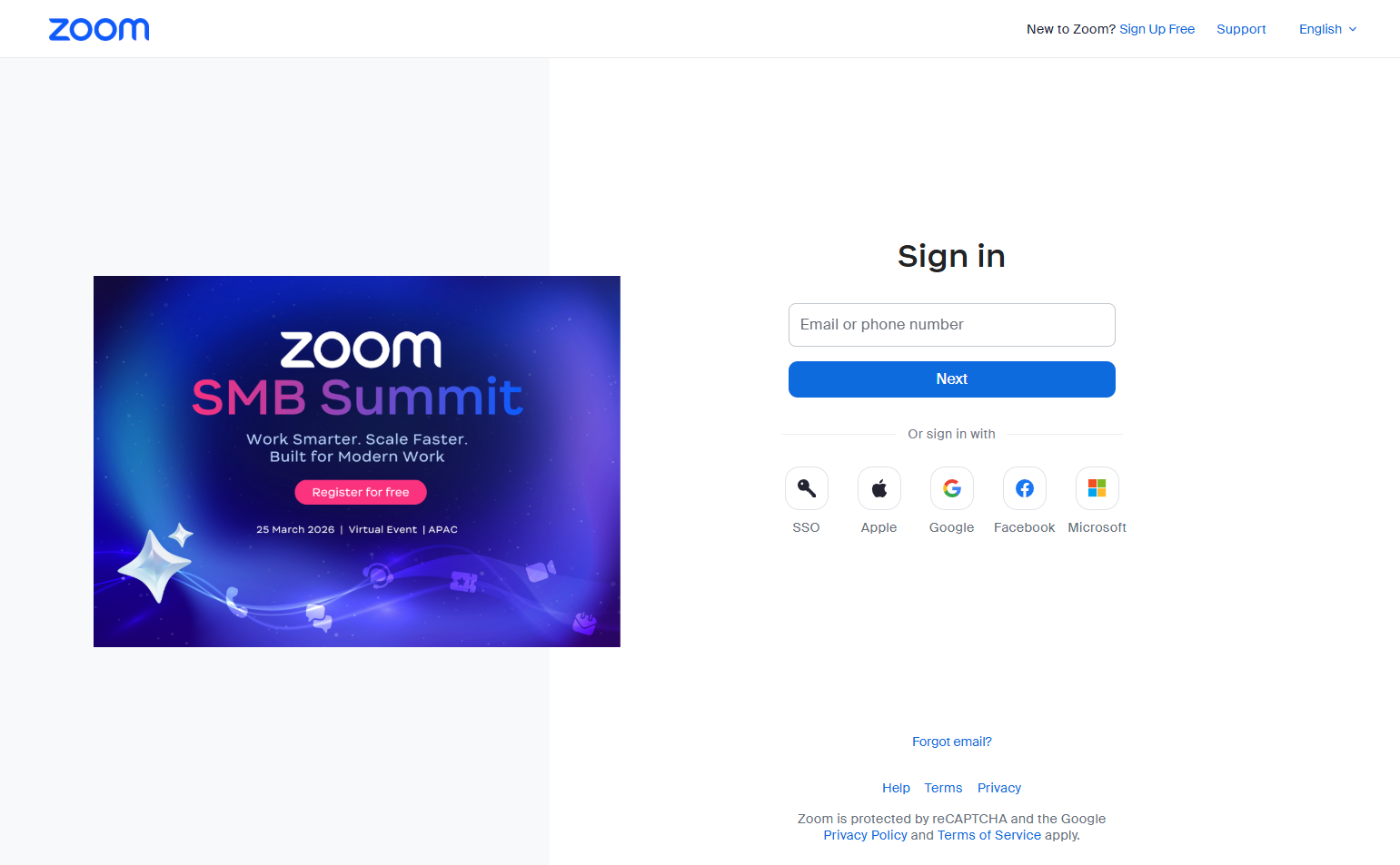Login @Zoom