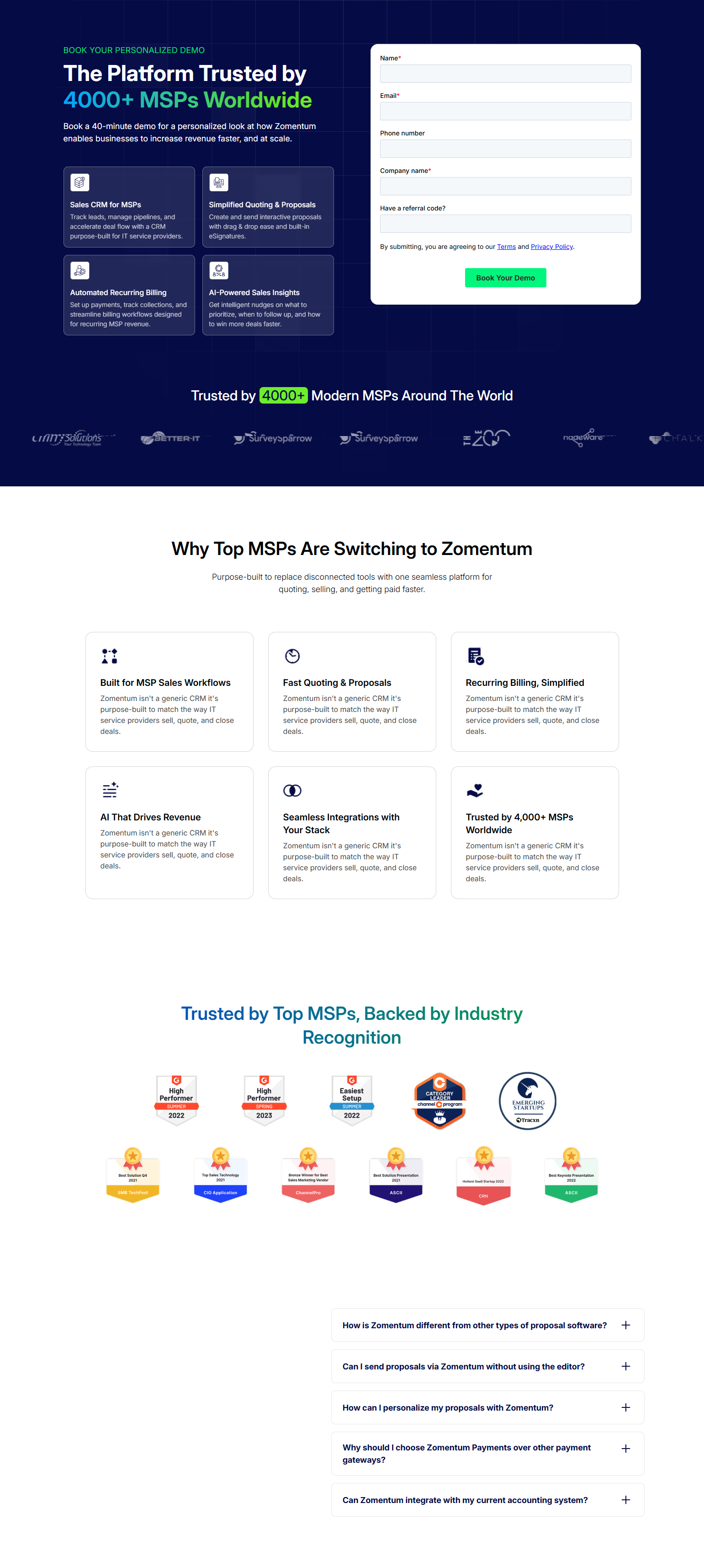 Contact Sales @Zomentum