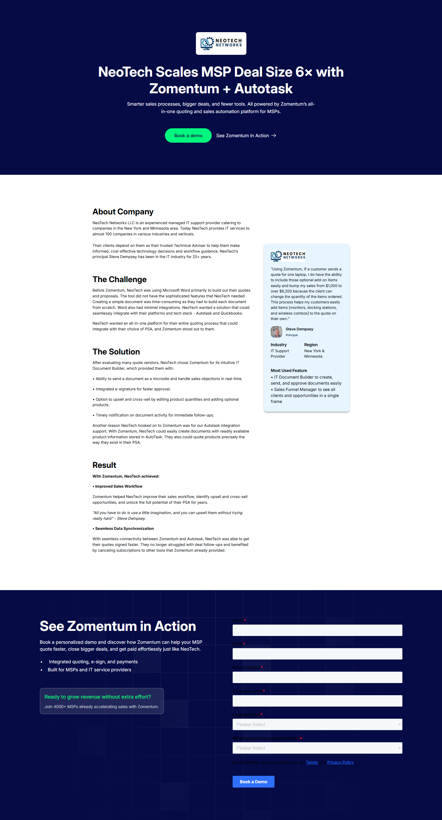 Case Study @Zomentum