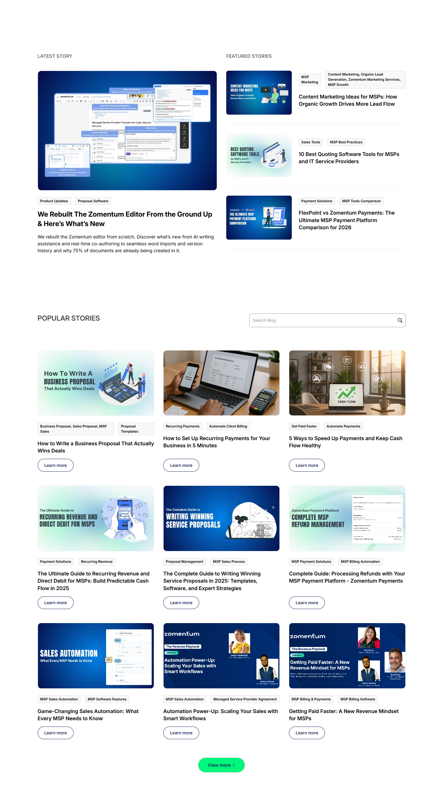 Blog Index @Zomentum