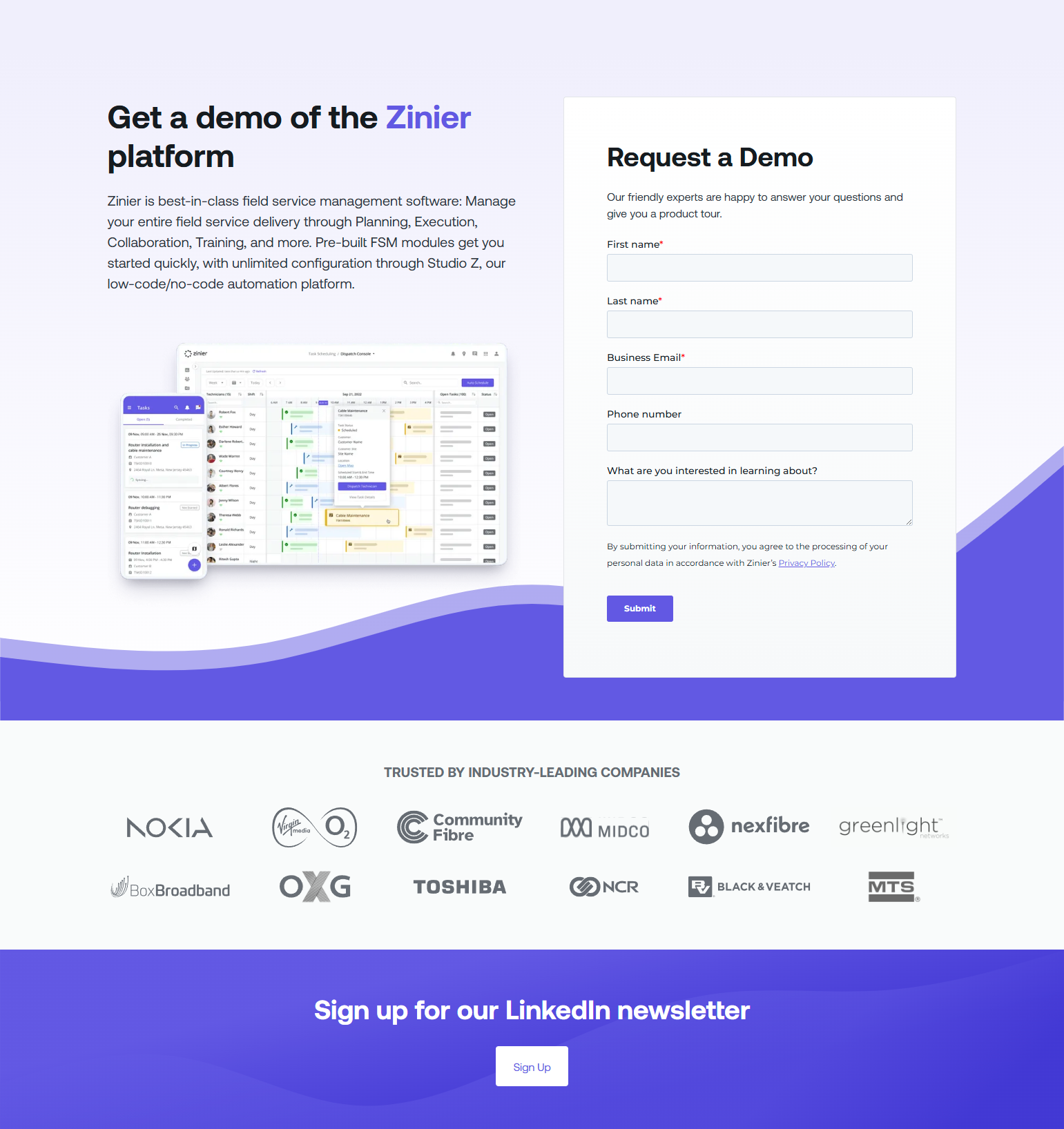 Contact Sales @Zinier