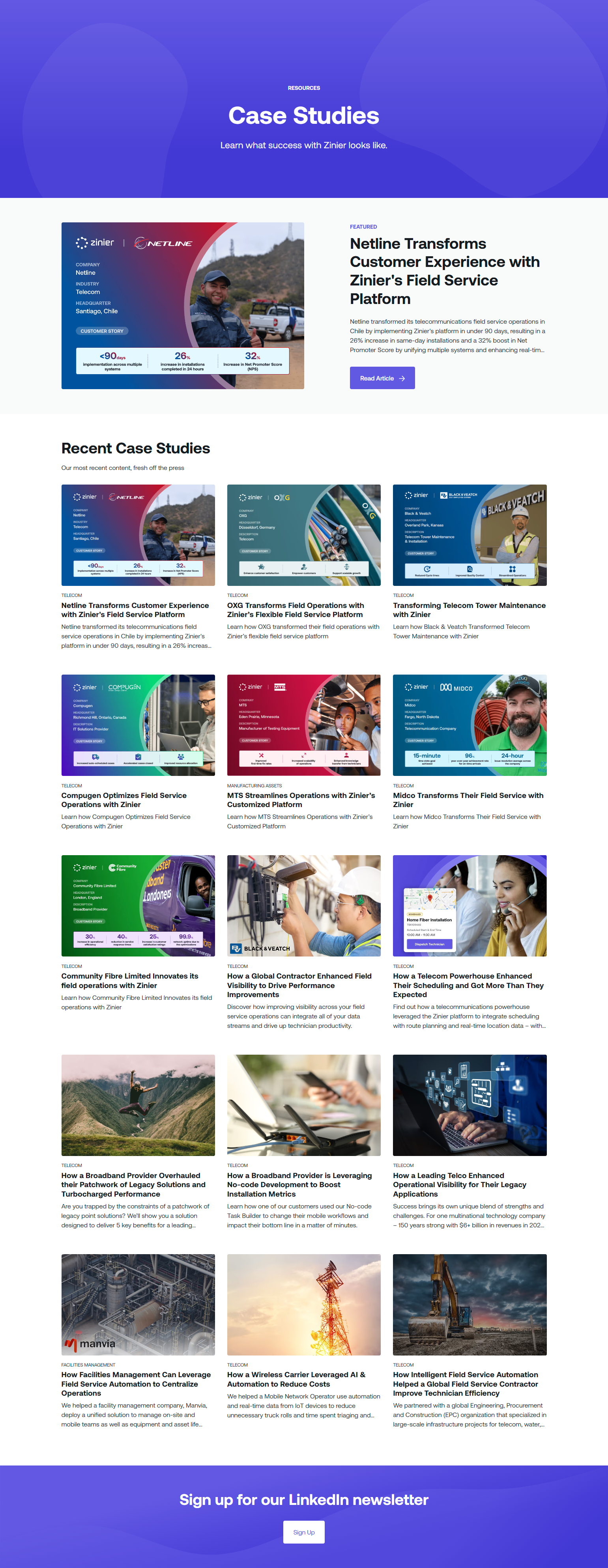 Case Study Index @Zinier