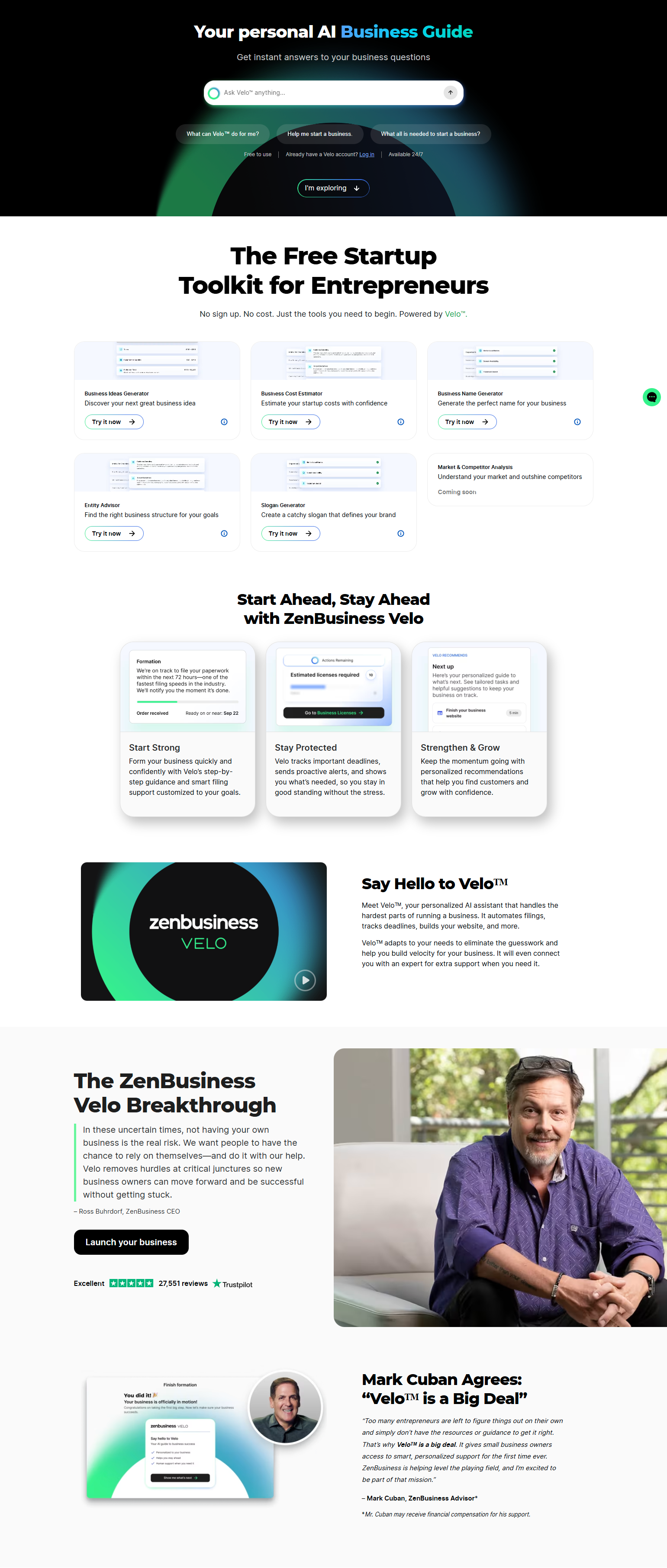 Product Page @ZenBusiness