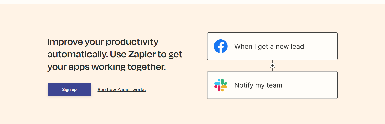 CTA @Zapier
