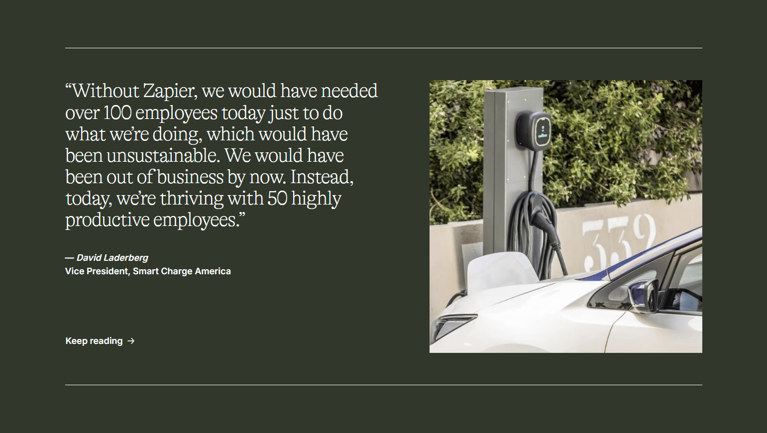 Testimonials Section @Zapier