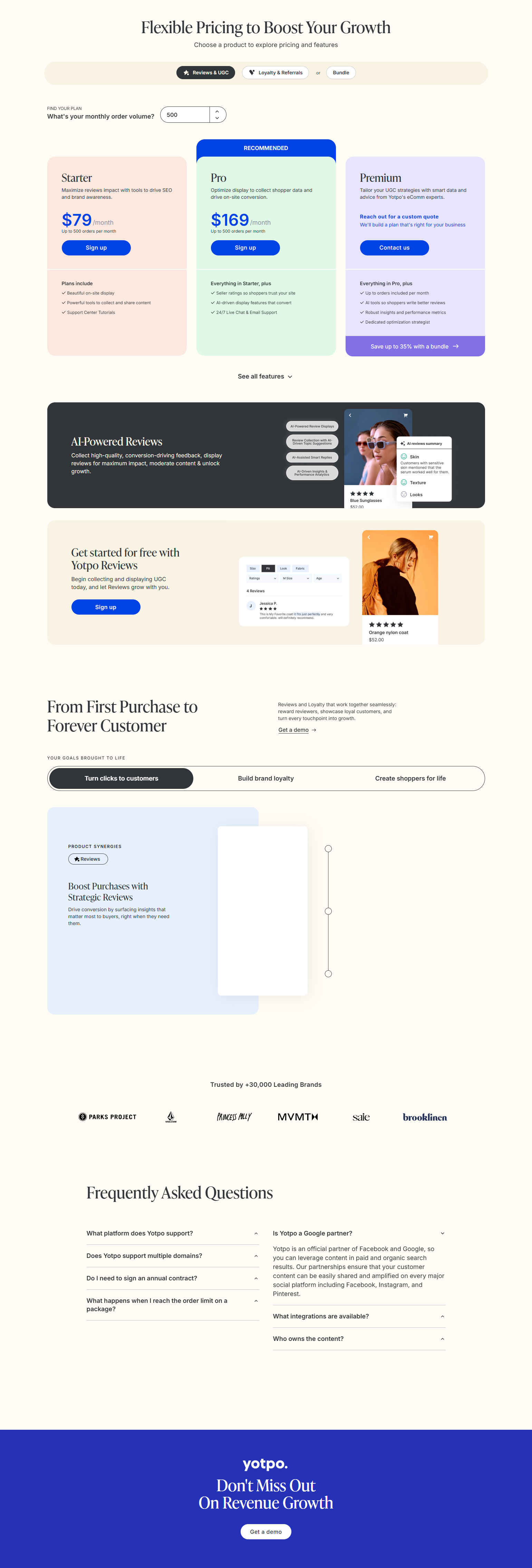 Pricing Page @Yotpo