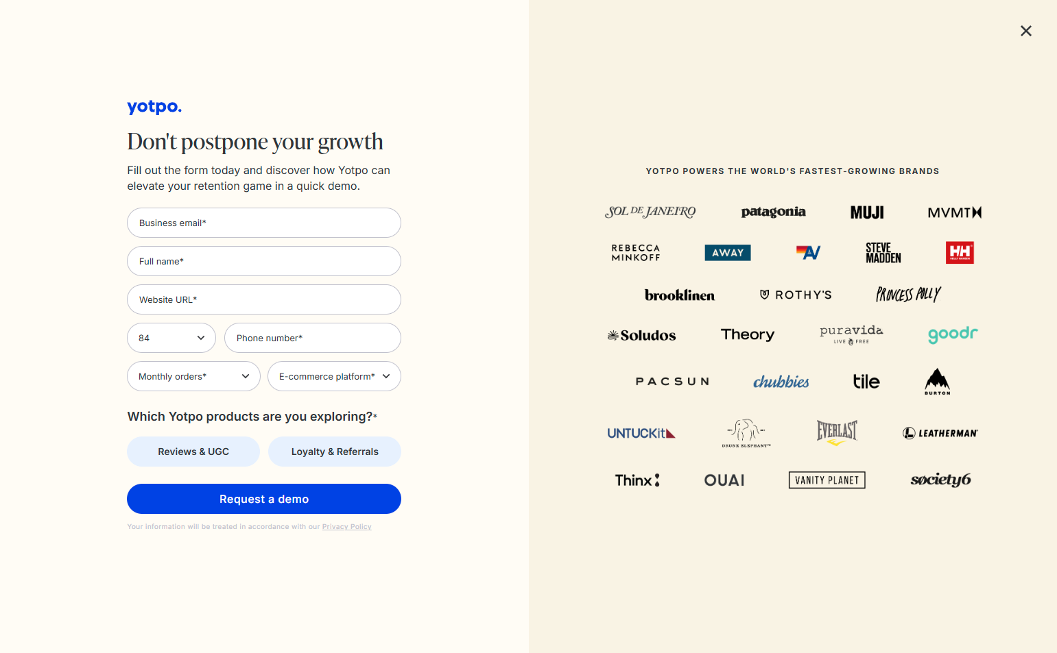 Contact Sales @Yotpo