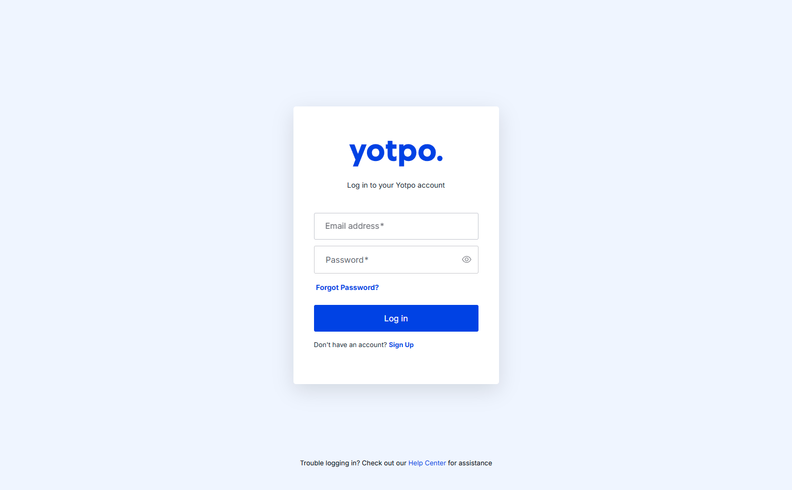 Login @Yotpo