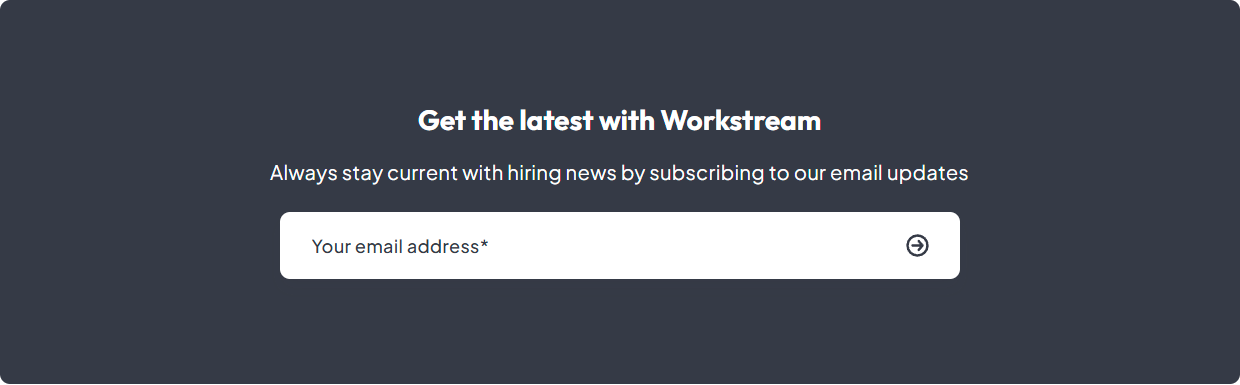 Newsletter Signup @Workstream
