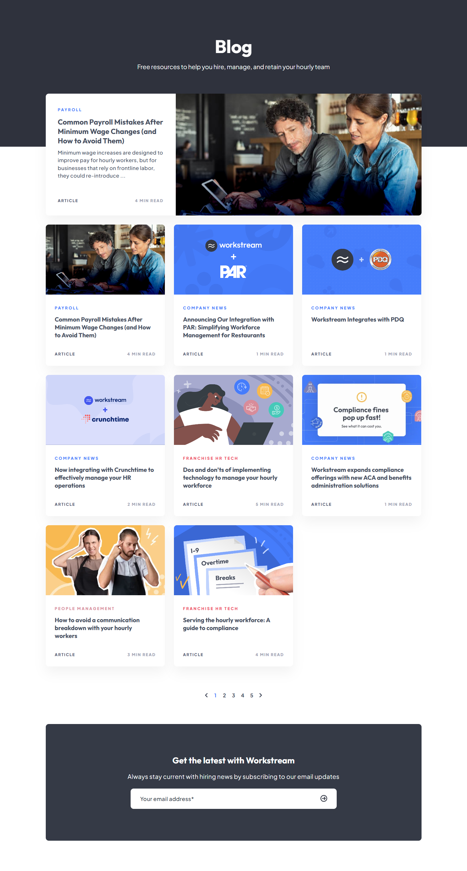 Blog Index @Workstream