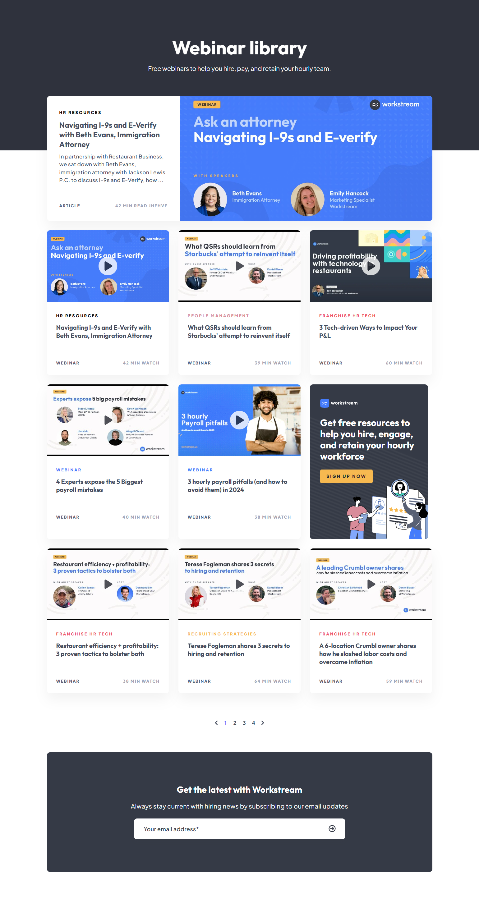 Events / Webinars @Workstream