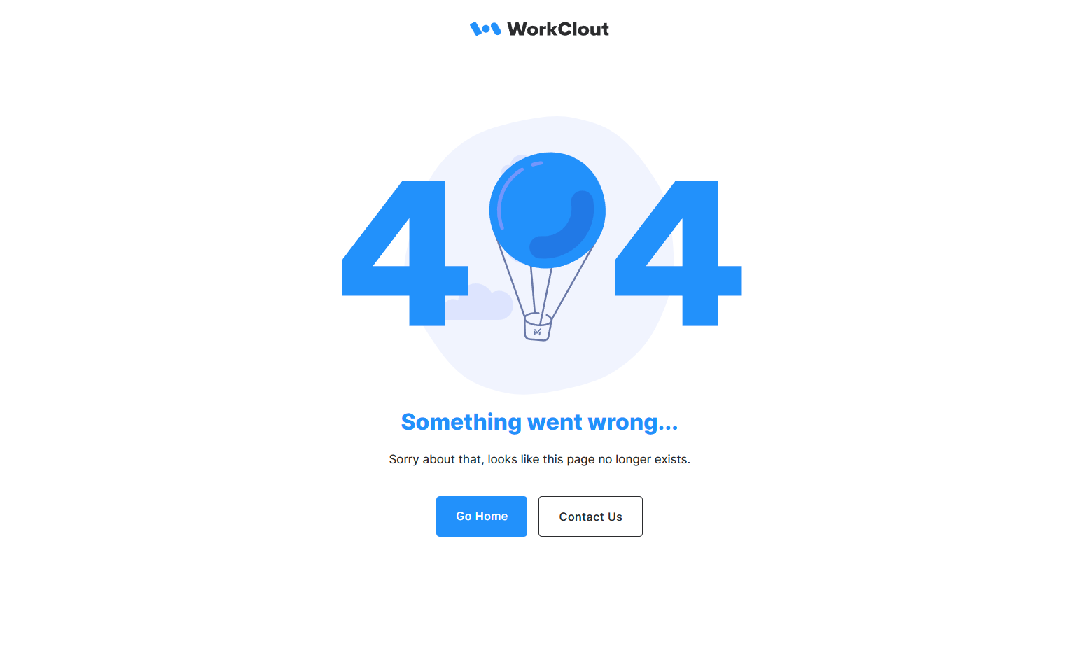 404 Error @WorkClout